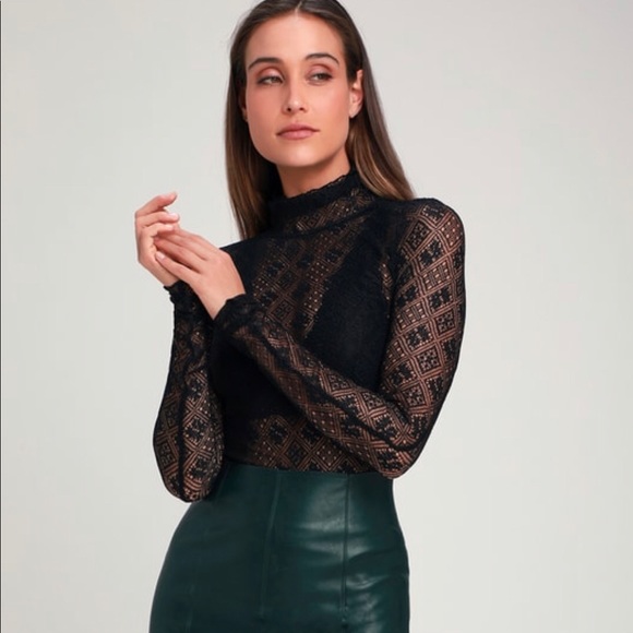 Free People Other - Free People Sheer Lace Turtleneck FREE SHIPPING